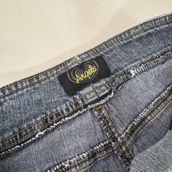 VTG Angels Jeans Womens 13 Blue Cropped y2k Low Rise No Back Pockets - Picture 5 of 10
